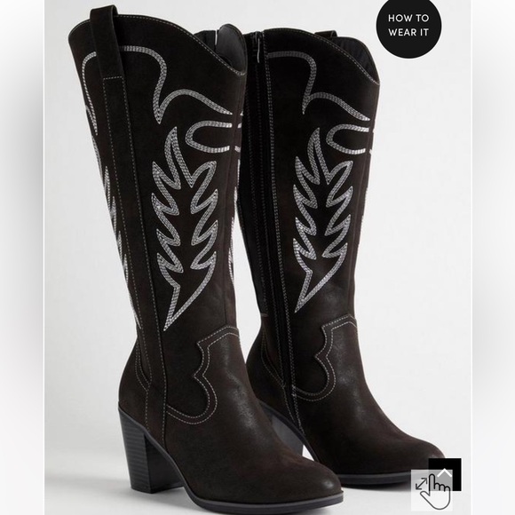 Torrid Wide Calf Cowboy boots - Picture 2 of 2